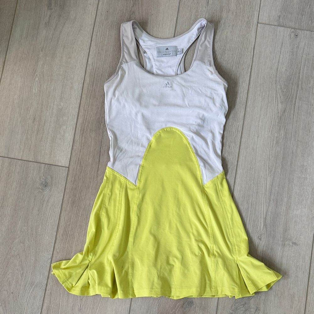 Adidas by Stella McCartney White and Yellow Dress small